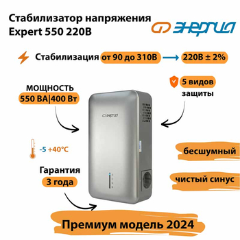Инверторный cтабилизатор напряжения Энергия Expert 550 220В - Стабилизаторы напряжения - Инверторные - omvolt.ru
